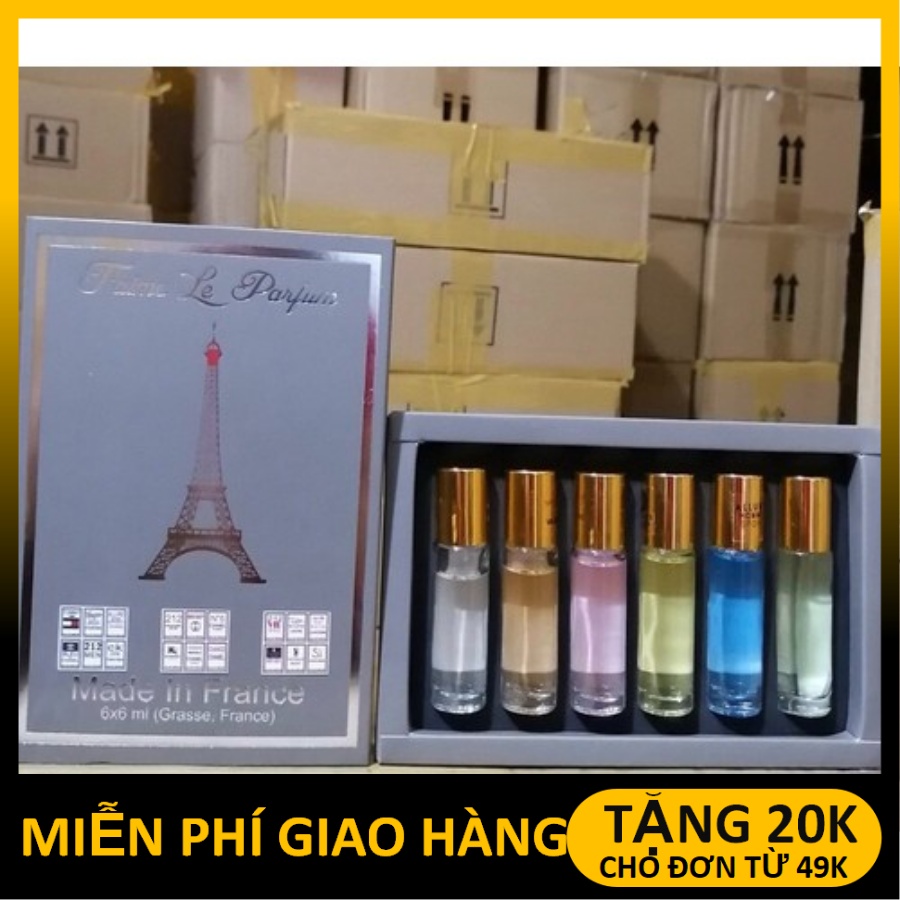 Set 6 chai nước Hoa Pháp mini nam nữ ( Dạng Lăn )