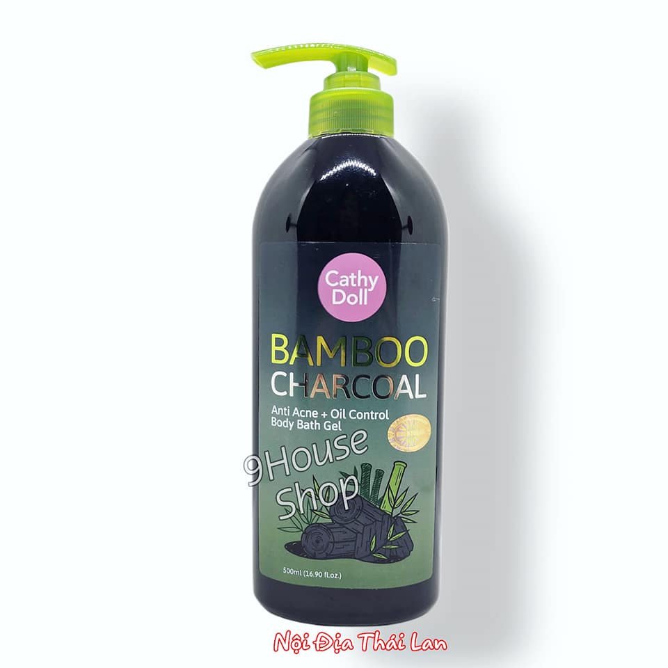 01 chai sữa tắm than tre cathy doll thái lan 450ml
