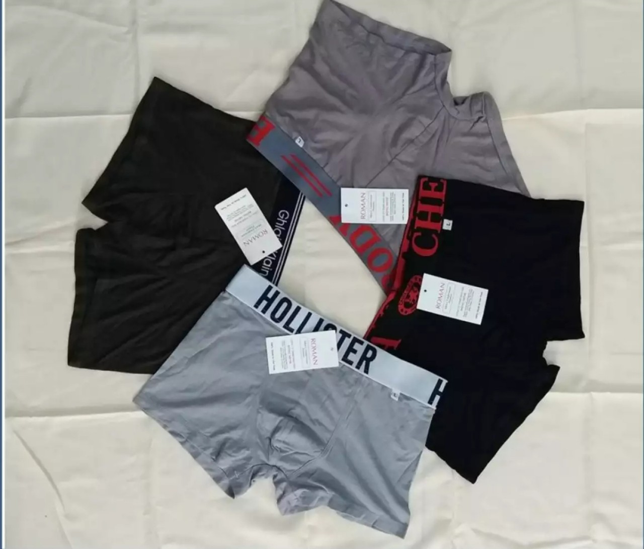 SET 5 QUẦN SỊP ĐÙI NAM THUN LANH SIZE M ĐẾN 3XL