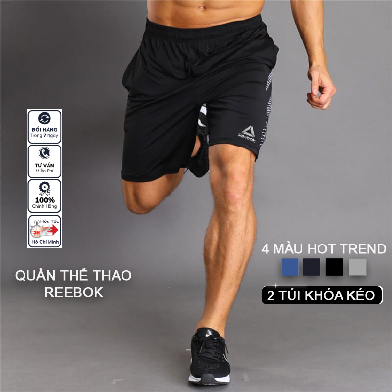 Quần đùi thể thao nam, quần short thun thể thao cho nam tập gym chạy bộ