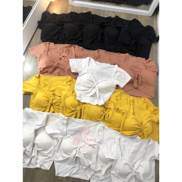 [HOT] ÁO CROPTOP CỘT NGỰC - CÓ MÚT ( ẢNH THẬT) AO41