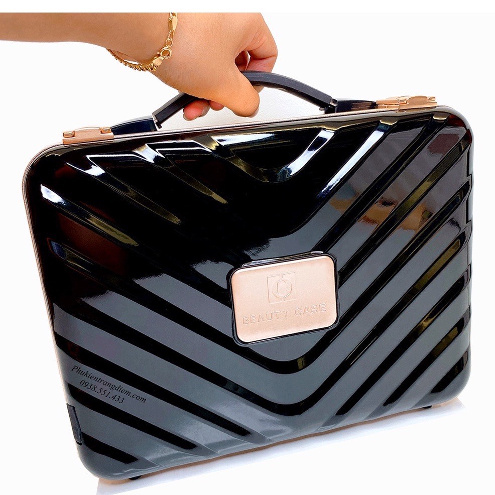 Size 30cm - Cốp Mini Make Up Cá Nhân Có Gương Đèn LED Beauty Case