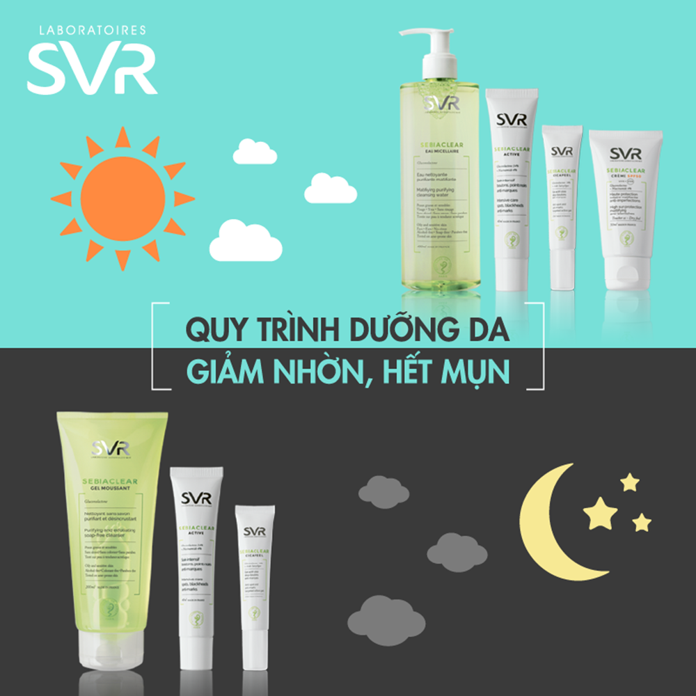 [MẪU MỚI] Sữa Rửa Mặt Dạng Gel SVR Sebiaclear Gel Moussant 400ml