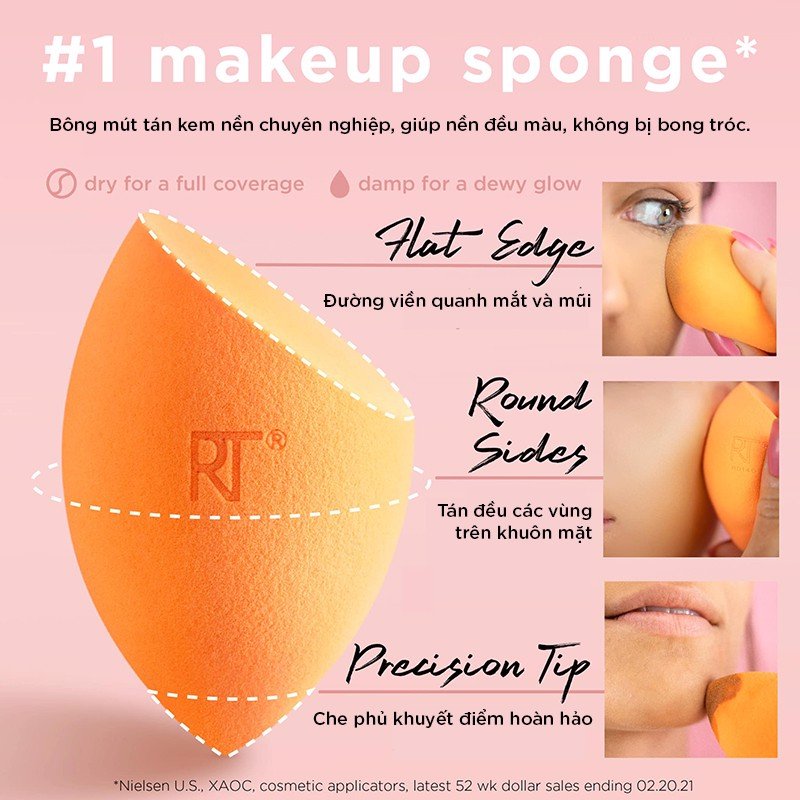 Bông Mút Trang Điểm Nền Real Techniques Miracle Complexion Sponge