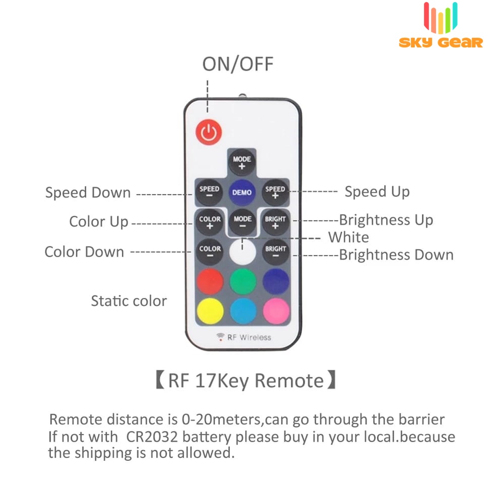 Điều khiển Led  RGB 12v 4Pin - Kèm Remote