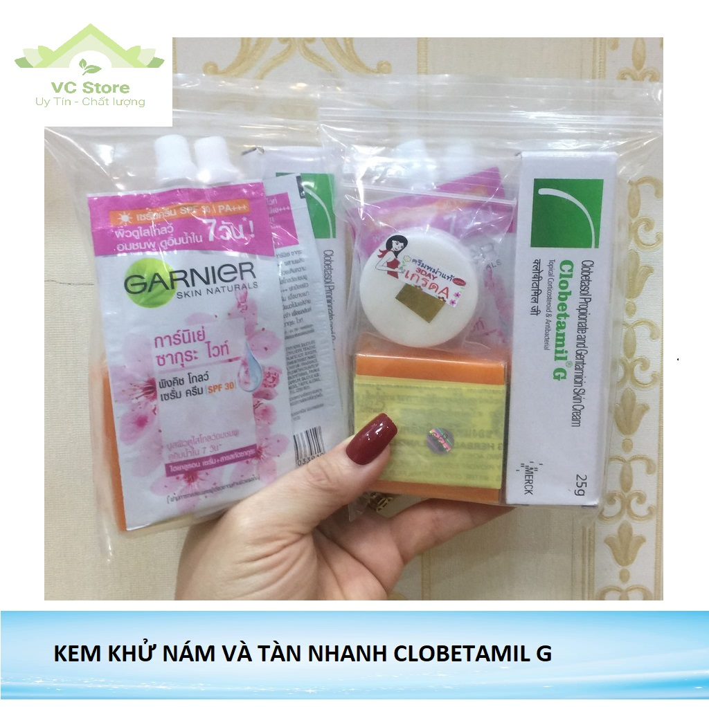 Bộ Kem Khử Nám Tàn Nhang Clobetamil G Của Thái Lan (Mẫu mới)