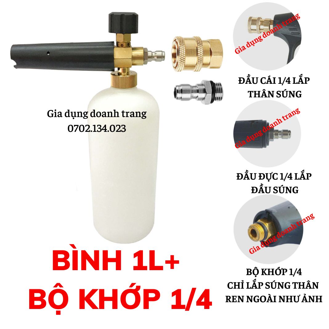 Bình phun bọt tuyết rửa xe dung tích 1L