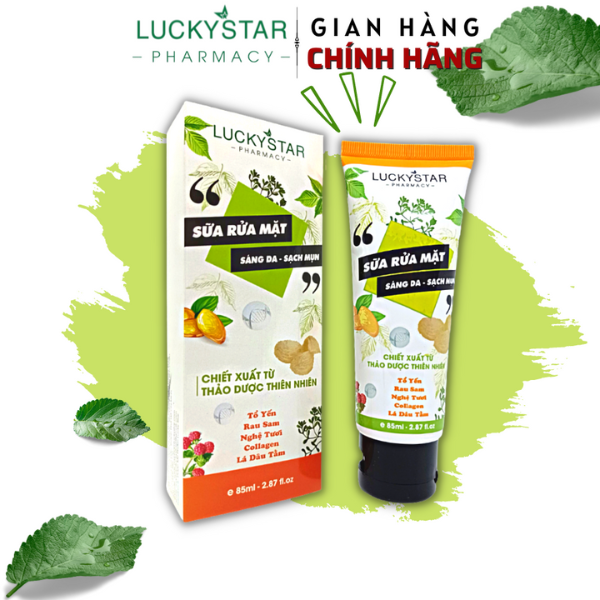 Sữa Rửa Mặt Thảo Dược Lucky Star Tuýp 85ml