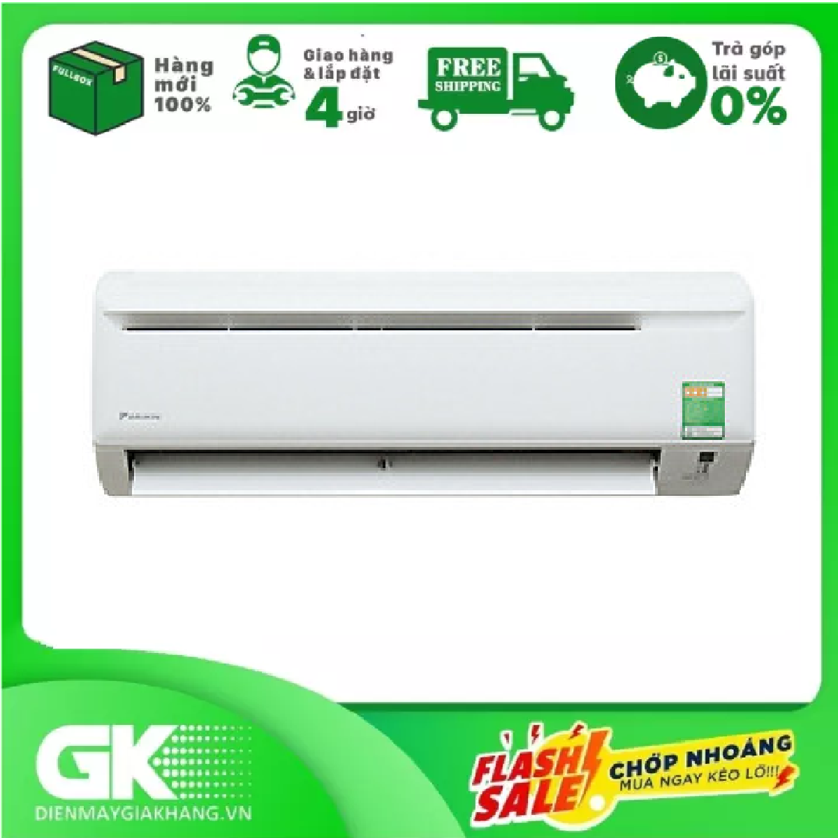 Máy lạnh Daikin FTV35BXV1V9 (1.5Hp) – Gas R32-Chế độ ngủ đêm Màng lọc khuẩn Apatit Titan
