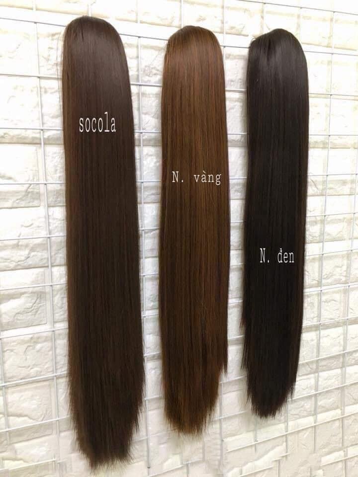 HÌNH THẬT-NGOẠM TÓC GIẢ THẲNG 60CM [MÀU ĐEN]