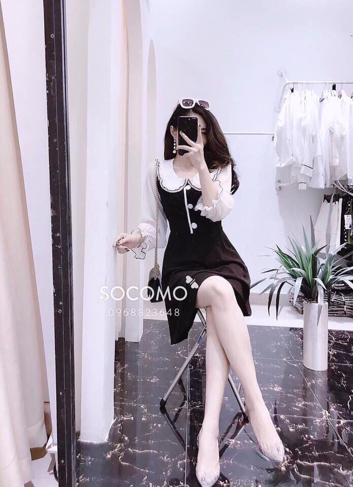 [HCM]ĐẦM XÒE NÚT PHỐI TAY TRẮNG TIỂU THƯ