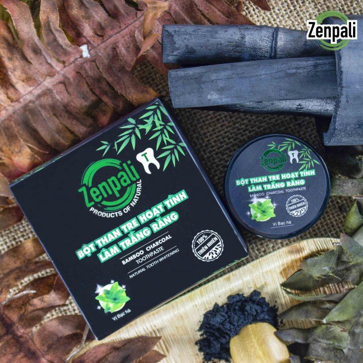 Bột than tre hoạt tính làm trắng răng Zenpali (20g/50ml)