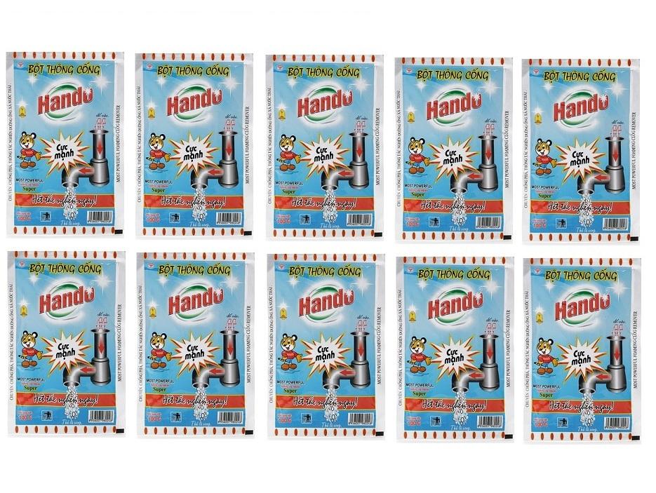 [HCM]Combo 10 gói bột thông cống nội địa 100g Hando - MSS06