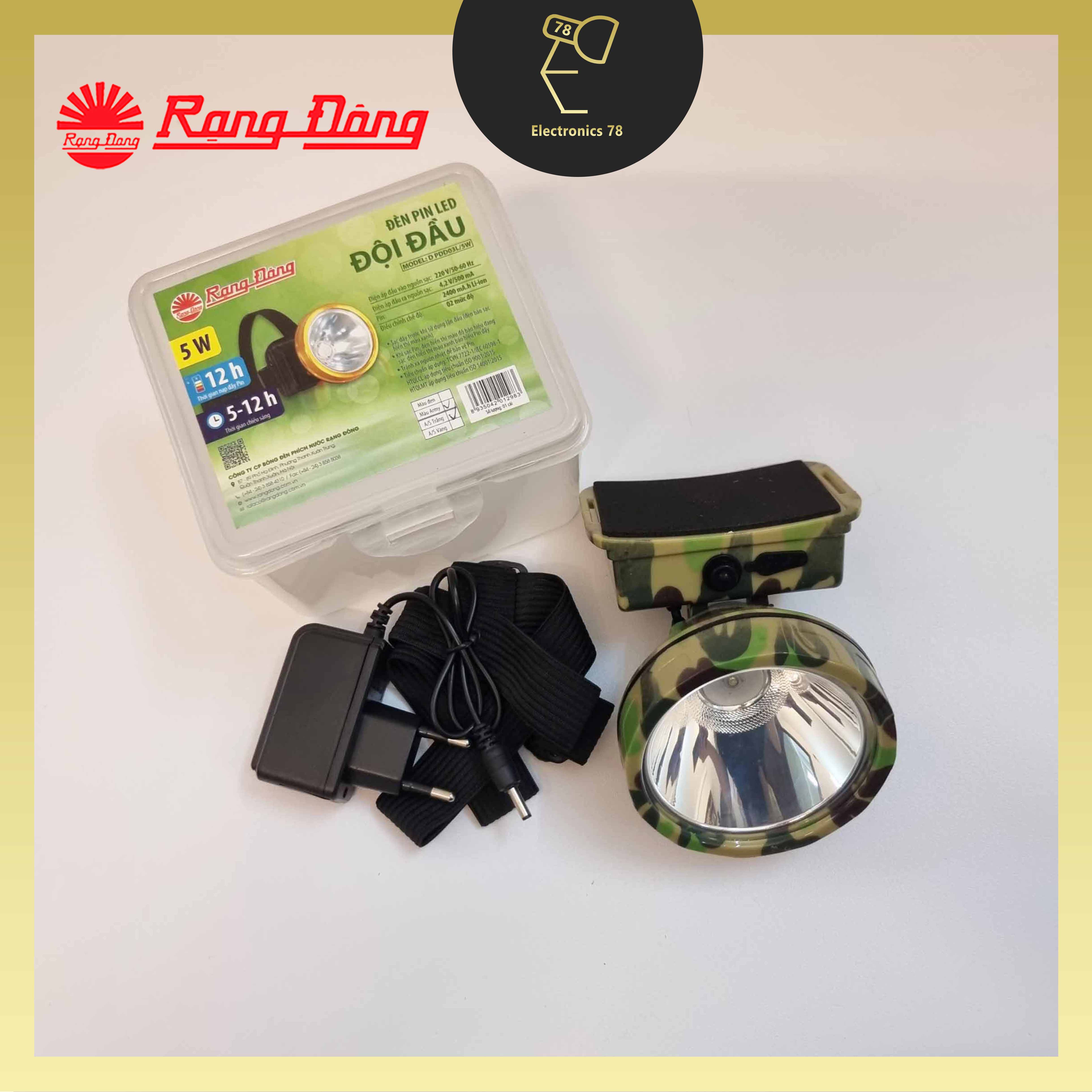 Đèn sạc đội đầu Rạng Đông [1W - 3W - 5W]