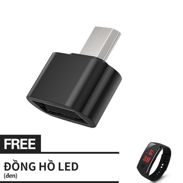 Bảng giá 【Miễn phí Đồng hồ led】Đầu chuyển Micro USB OTG cho máy tính bảng và smart phone (đen) Phong Vũ