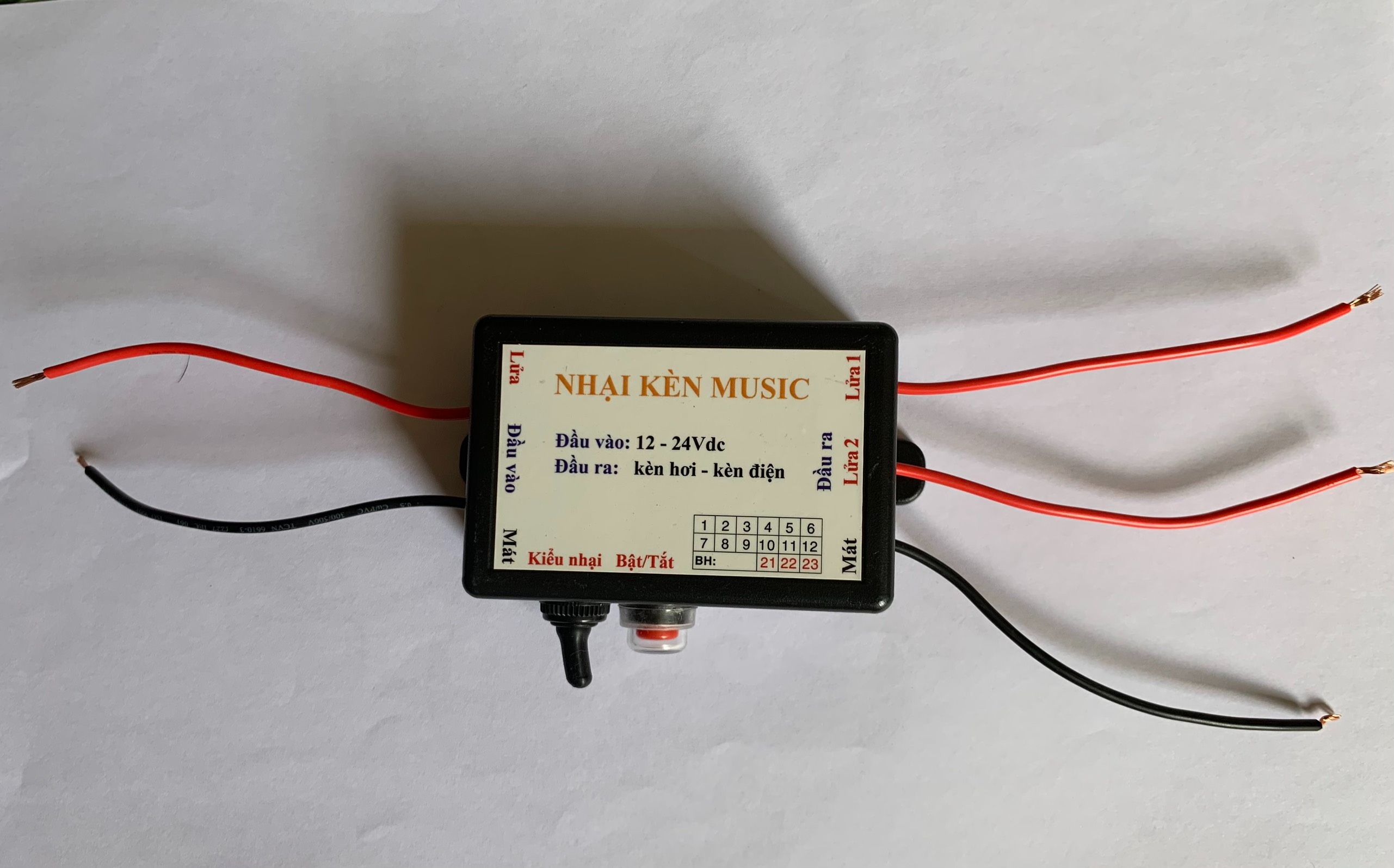 NHẠI KÈN MUSIC - 3 TIẾNG - 3 CHẾ ĐỘ SỬ DỤNG CHO CÒI ĐIỆN_CÒI HƠI AUTO VOLT 12/24V