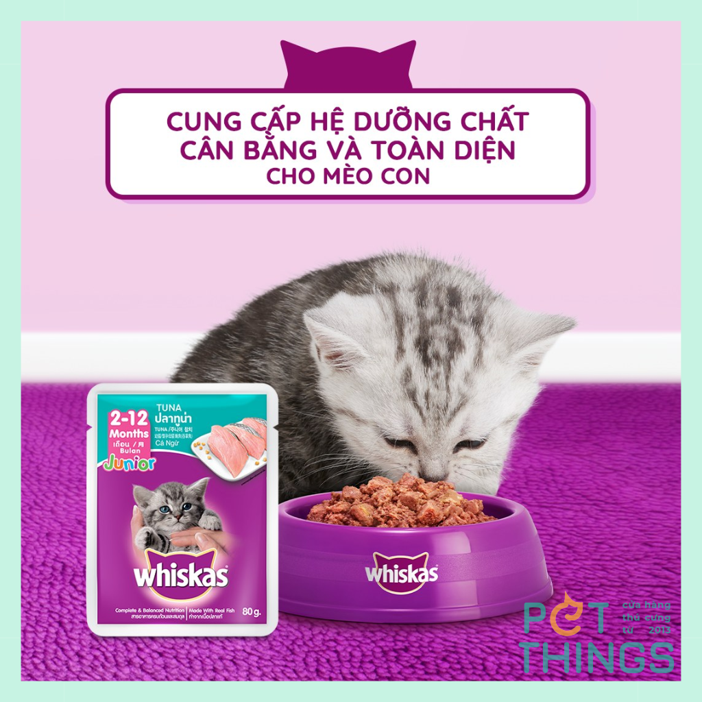 Pate Cho Mèo Whiskas Thái Lan 80g