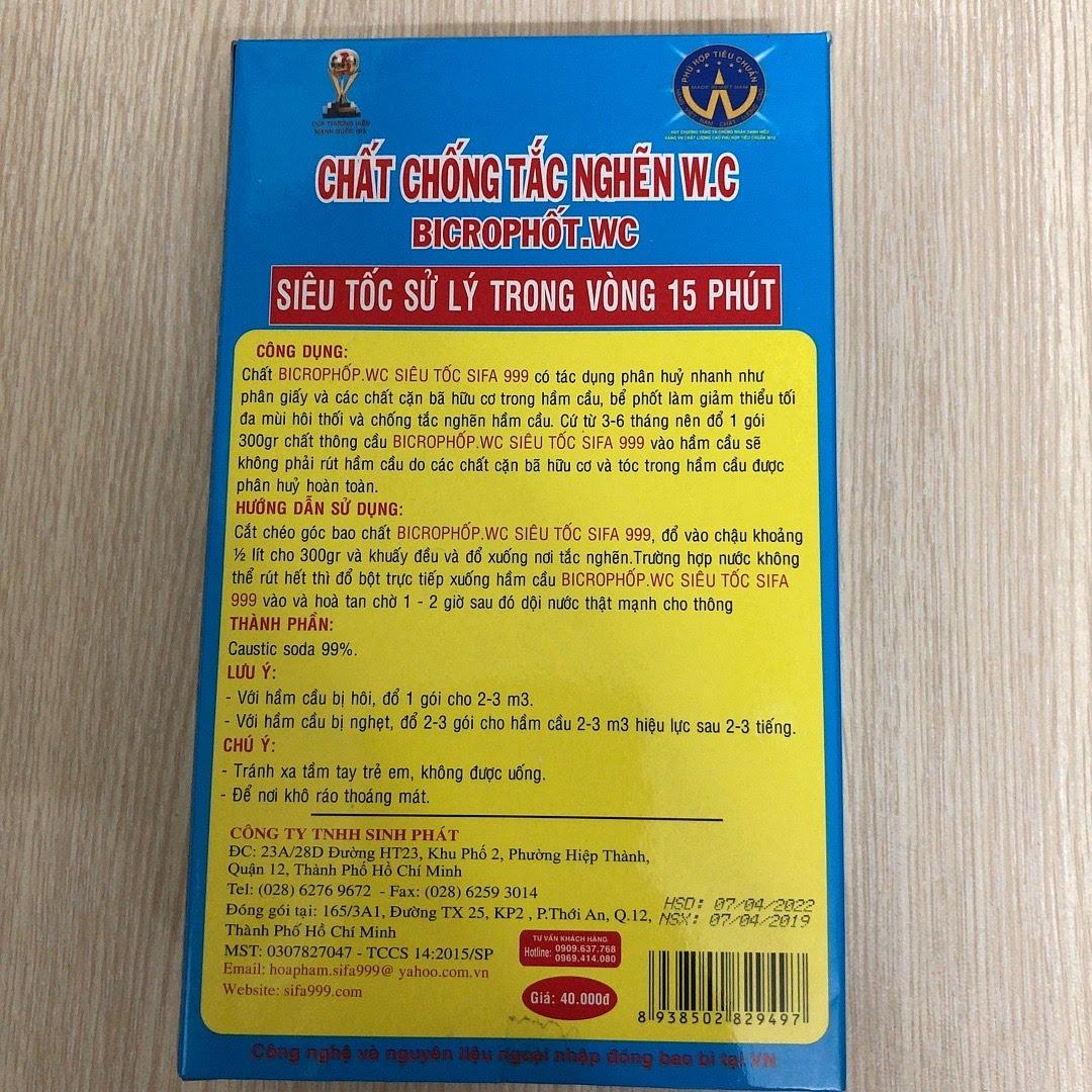 [HCM]Chất chống tắc nghẽn WC sifa hộp 300g