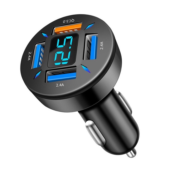 Tẩu Sạc Ô Tô 4 Cổng USB (Có 1 Cổng Quick Sạc Nhanh 3.0)