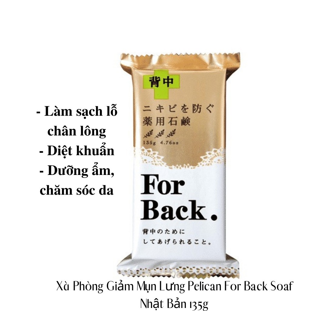 XÀ PHÒNG/XỊT MỤN LƯNG Pelican For Back Soaf Nhật Bản