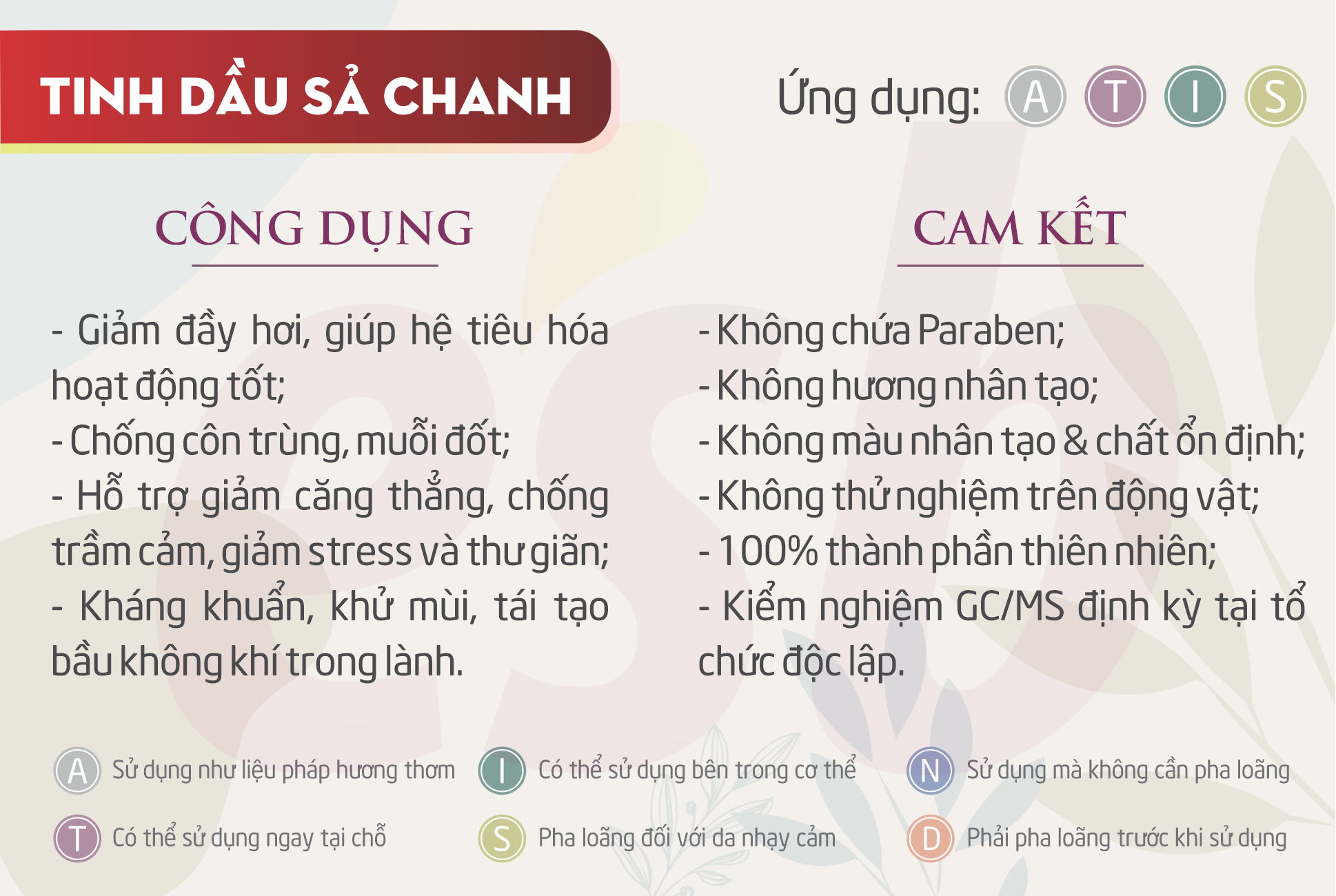 Tinh dầu thiên nhiên Sả Chanh - Essenbee - 30ml