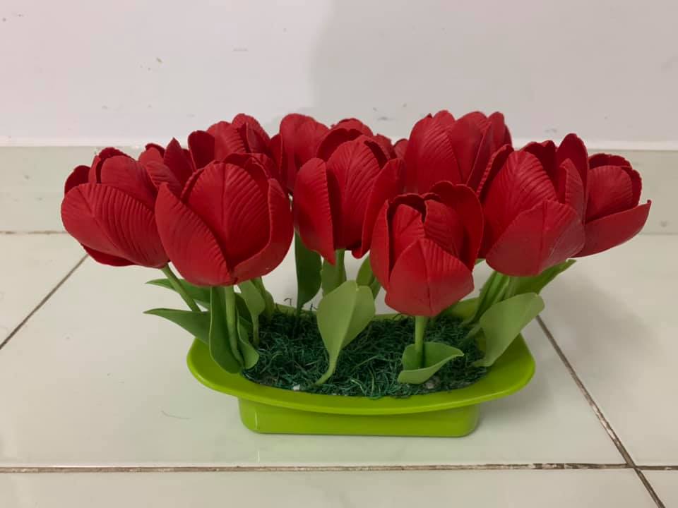[HCM]Cành hoa tulip đất sét size trung