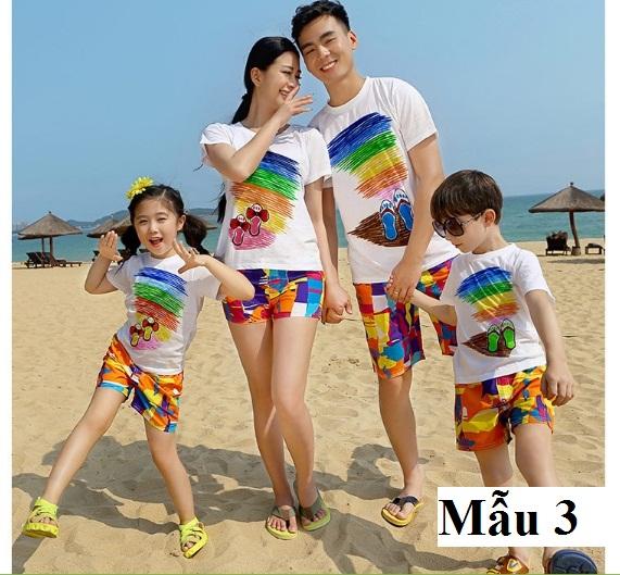 Set 4 Bộ Đồ Đi Biển Gia Đình 4 người