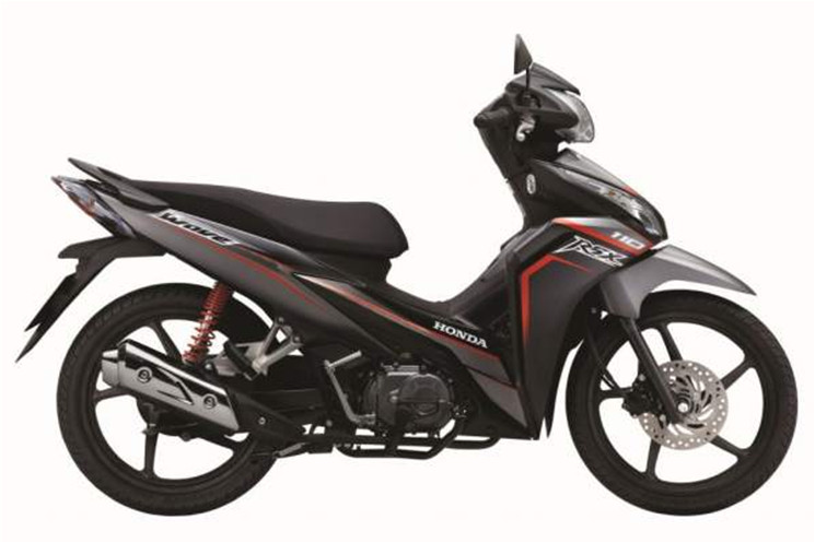 Cánh yếm trái WAVE RSX 110 2012 màu đen xám tem đỏ *NHB25E,NHA69Y* (64750K07V00ZB)