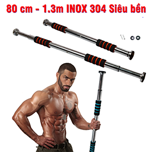 Xà đơn gắn cửa treo tường thông minh, hỗ trợ tập thể dục tại nhà loại 80cm-130cm