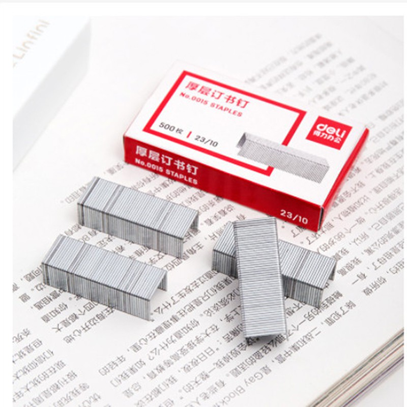 Combo 10 Hộp Kim Bấm 23/10 Deli E0015 Ghim dập được 60 tờ