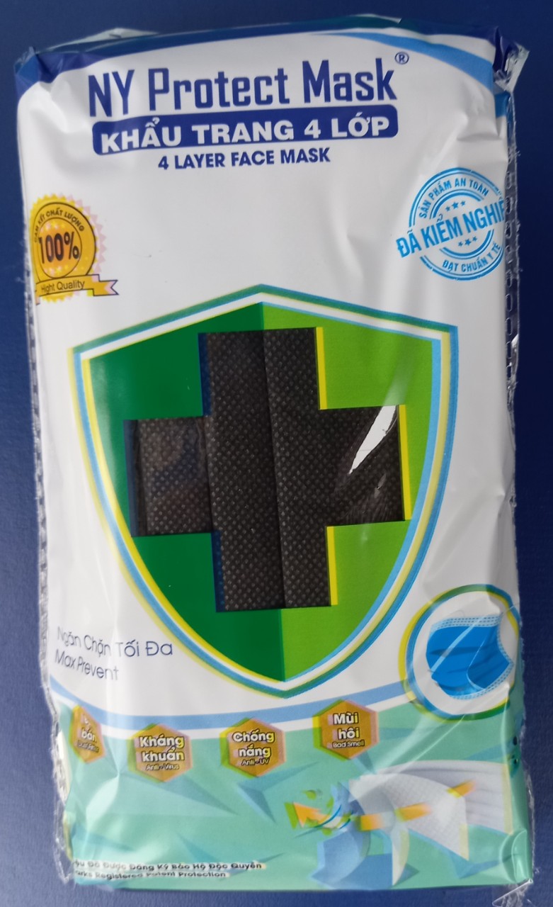KHẨU TRANG Y TẾ NHƯ Ý  (  CABON 5 HỘP 250 CÁI )  MÀU ĐEN