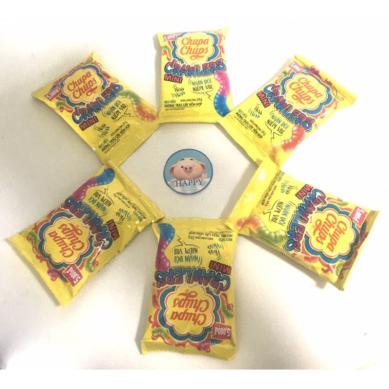 KẸO DẺO CHUPA CHUPS CRAWLERS 24g (16 gói nhỏ)