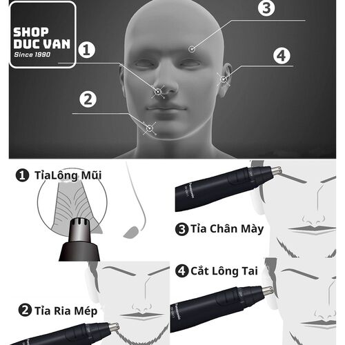 Máy Cắt Tỉa Lông Mũi Panasonic ER-GN12 Nội Địa Nhật [ Shop Đức Vân ]