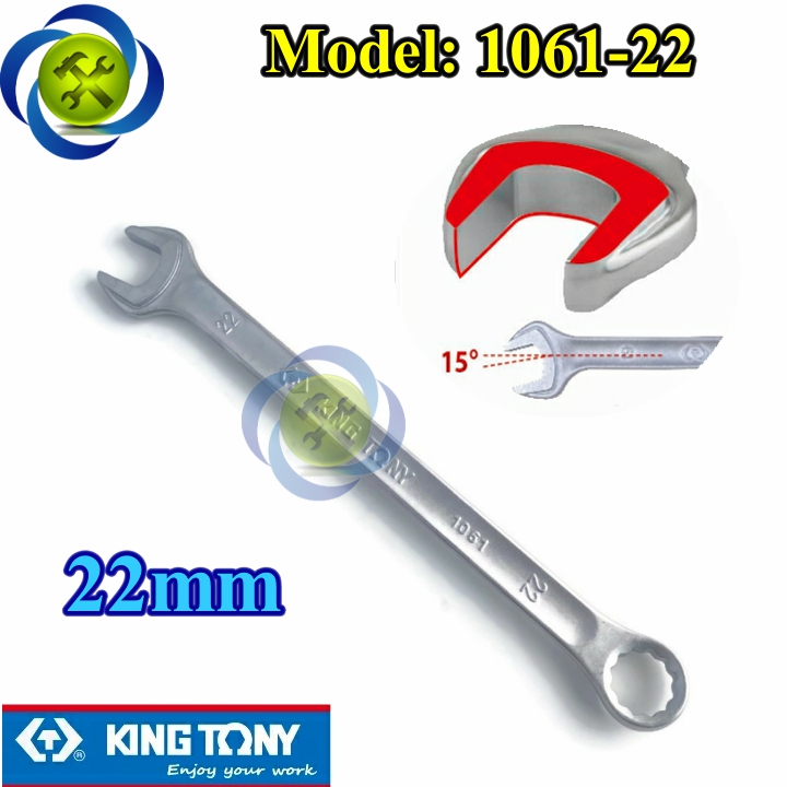 Cờ lê vòng miệng 22mm kingtony 1061-22 dài 319mm