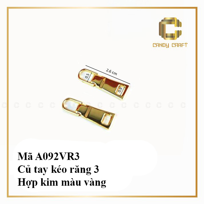 Củ tay kéo răng 5 - răng 3 - phụ kiện làm túi xách