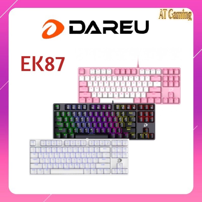 Bảng giá Bàn phím cơ Gaming DAREU EK87 - Black / White / Pink-White Phong Vũ
