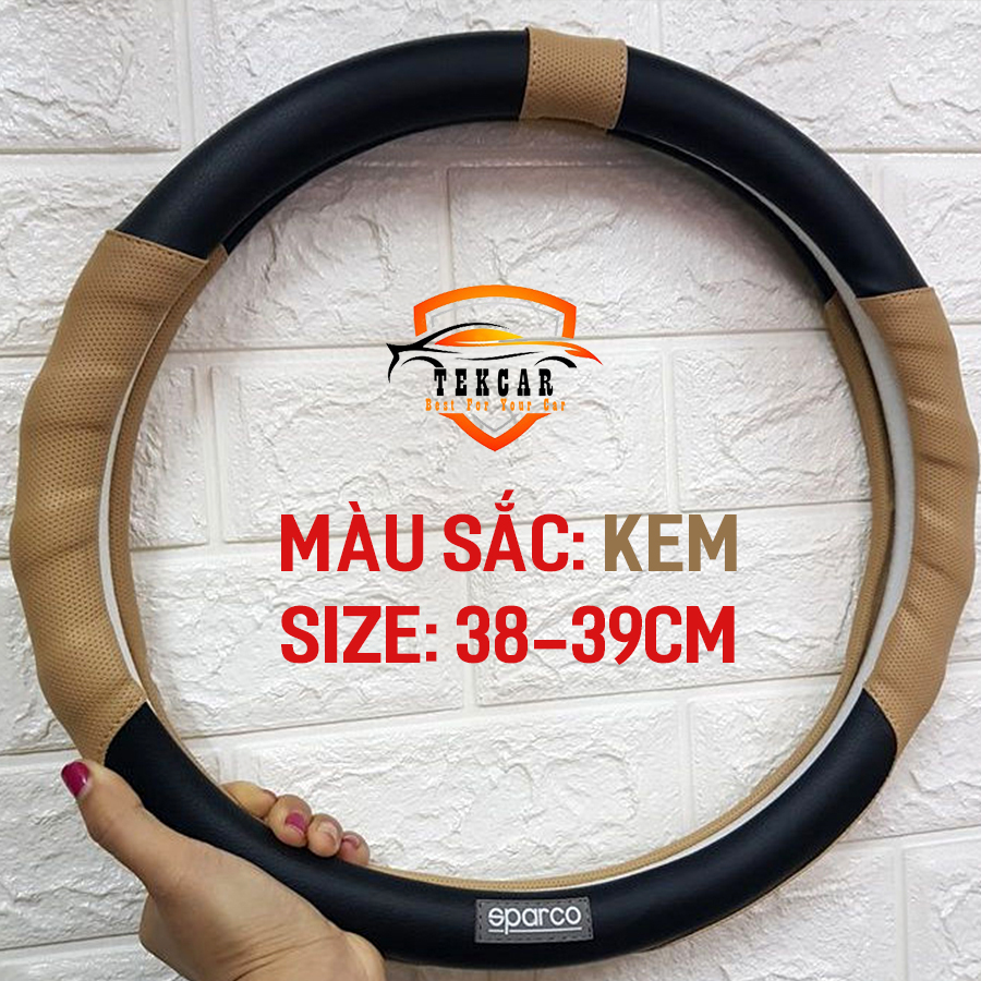 The steering wheel cover, leather steering wheel Sparco for car Hyundai Grand I10 , I20, I30, getz, SantaFe, accent, Avante , Tucson, steering, wrap leather volang, protect the steering wheel cover original The Line Auto car Universal size 38-39cm