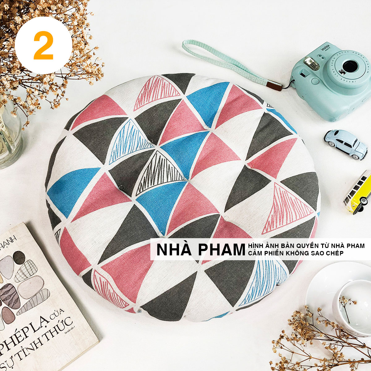 Đệm tròn ngồi bệt pattern pham