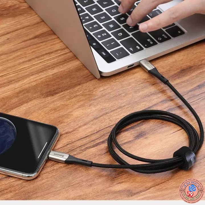 Cáp Sạc Nhanh Type C to Lightning Baseus Horizontal Data PD (20W, Power Delivery Fast Charge, C to iPhone Cable)