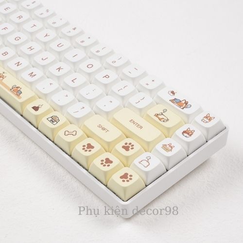 Keycap Corgi profile XDA nhựa PBT