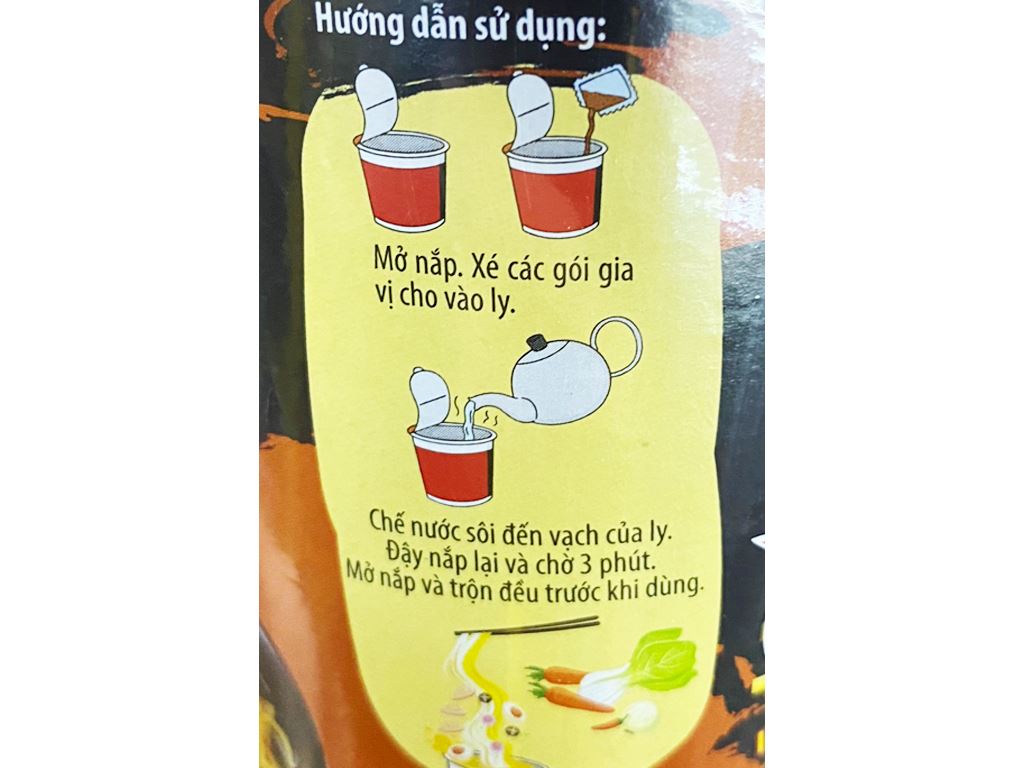 Thùng 12 ly - Mì A-One 65g Hương vị Bò