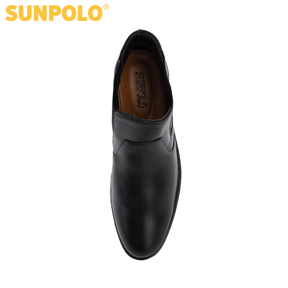 Giày Boots Nam Cổ Cao Da Bò SUNPOLO BOOT01 (Đen)