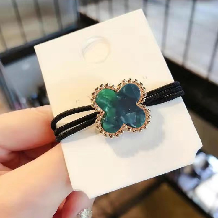 Dây buộc tóc nịt buộc tóc  Hàn Quốc cỏ 4 lá Aumia CHUNTOC04