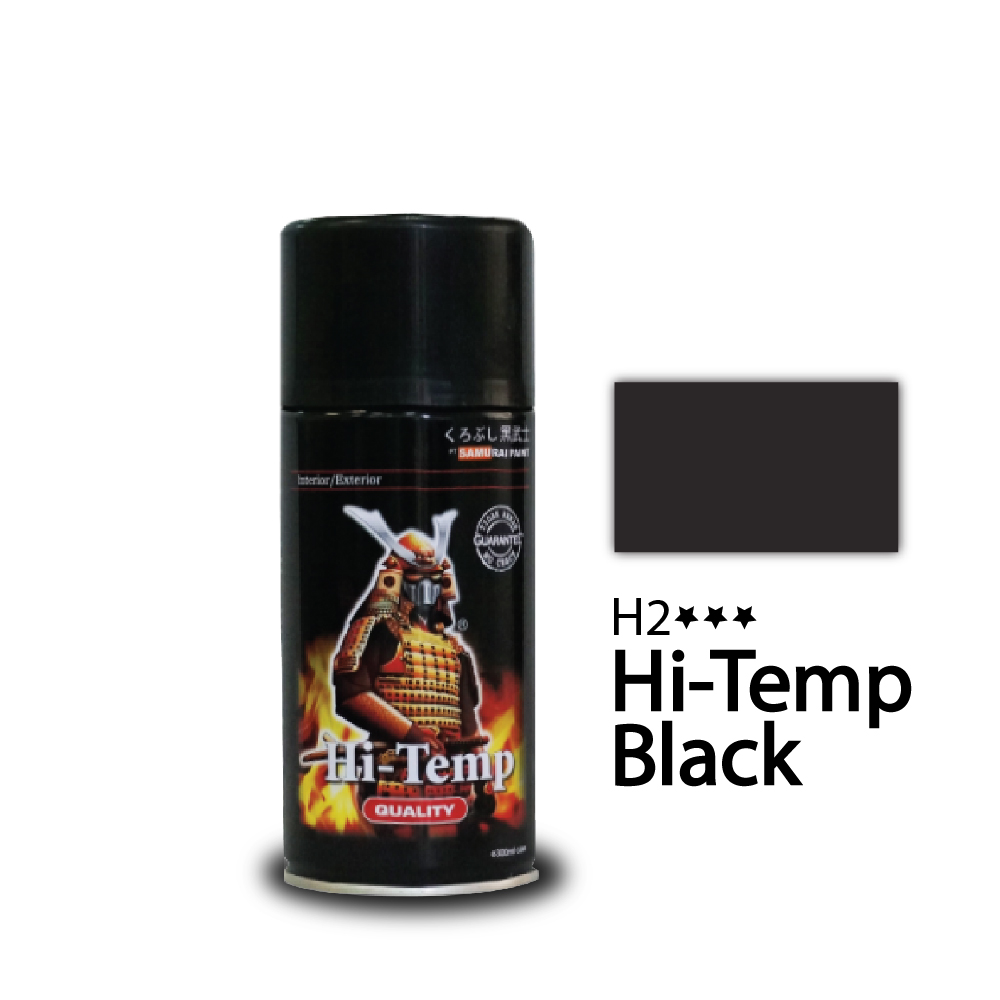 Sơn xịt Samurai chịu nhiệt màu đen (H2***) (Chuyên sơn pô xe,chịu được nhiệt độ cao,không bông chốc)
