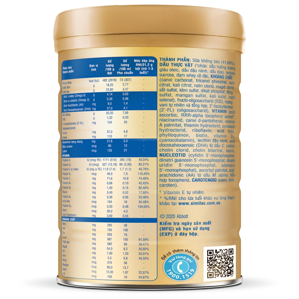 Sữa bột Similac 4 - 900g (Dành cho trẻ từ 2 - 6 tuổi)