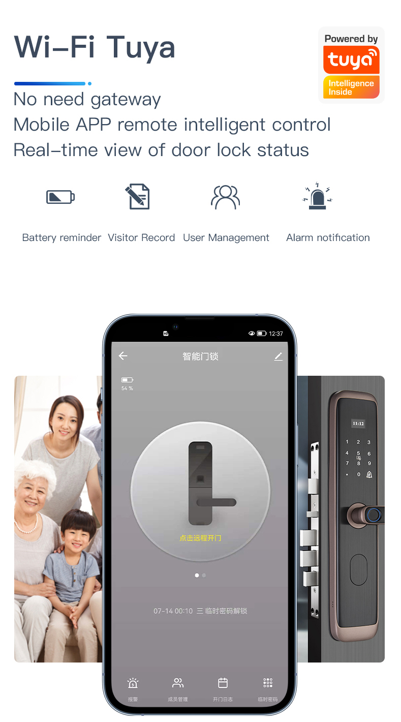 Khóa Cửa Thông minh X8 Wifi TUYA.
