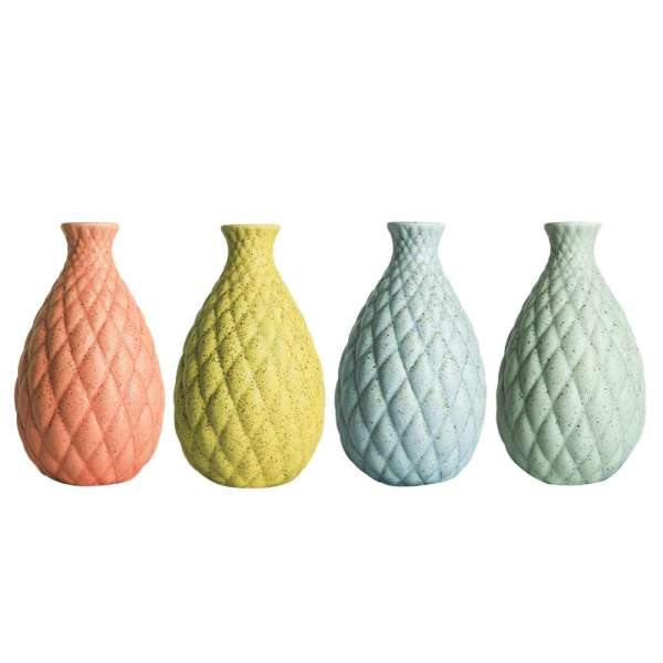 Mingrui Store Convex Ceramic Flower Pot Vase Delicate Creative Gifts Table Top