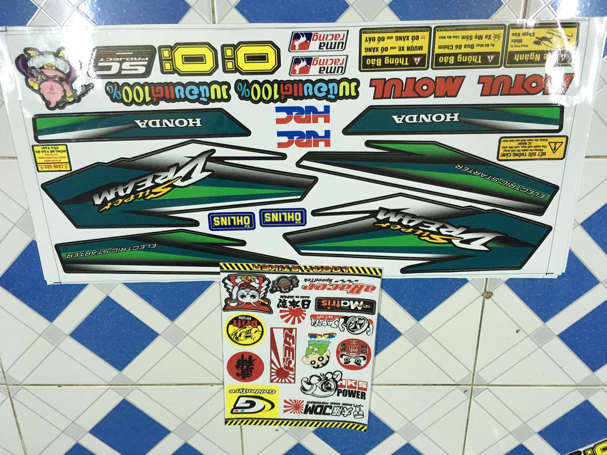 [HCM]Tem super dream  xanh lá tặng sét tem logo