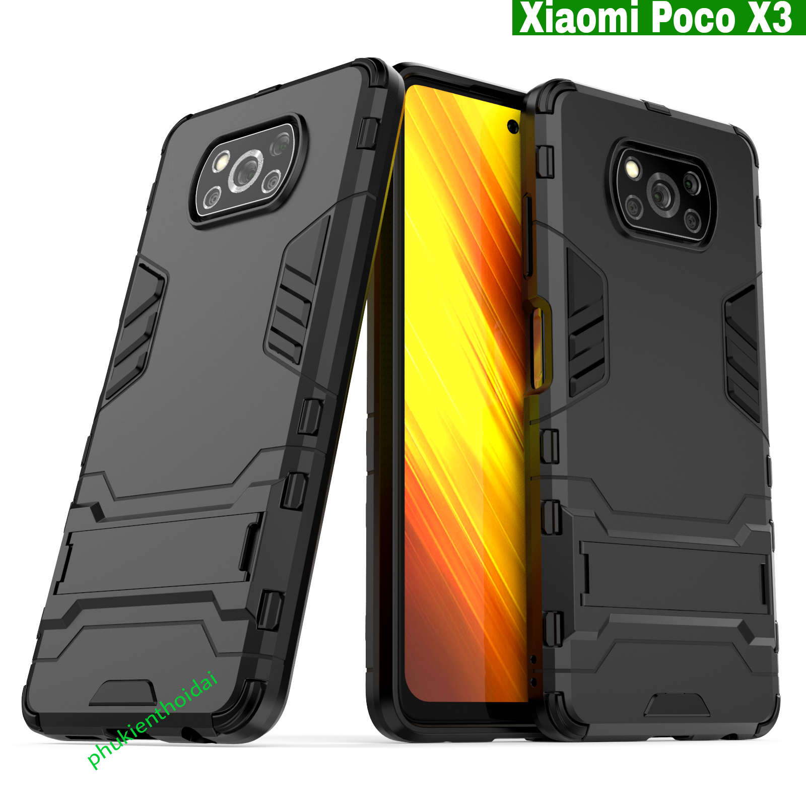 Ốp lưng Poco X3 NFC / Poco X3 Pro dùng chung chống sốc Iron Man cao cấp