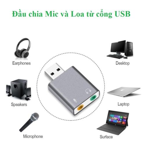 Mic and Speaker Splitter from USB Port